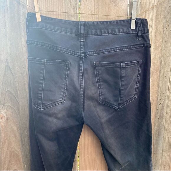 Free People Sueded Sateen Zipper Back Skinny Jeans size 25 - Picture 4 of 13